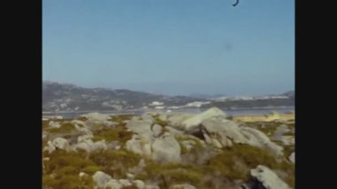 OLBIA, İtalya 1972: 70 'lerde Sardunya' nın doğal kıyı manzarası