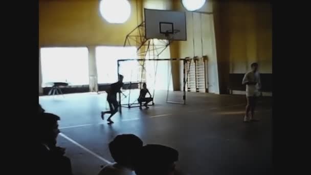 Pavia Italie Mai 1969 Match Volleyball Scolaire Dans Les Années — Video