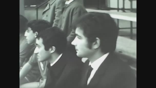 Pawia Włochy Wrzesień 1969 Mecz Koszykówki Ligi Młodzieżowej Latach Tych — Wideo stockowe