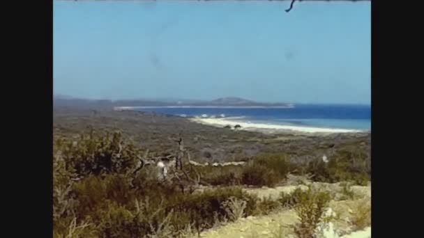 Olbia Itália Agosto 1972 Paisagem Costeira Natural Sardenha Nos Anos — Vídeo de Stock