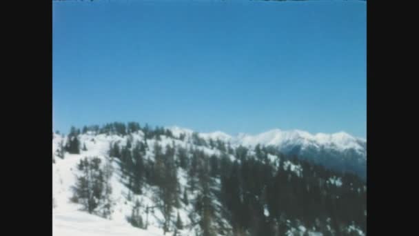 Dolomites Talya 1970 Lerde Dolomitler Dağ Manzarası — Stok video