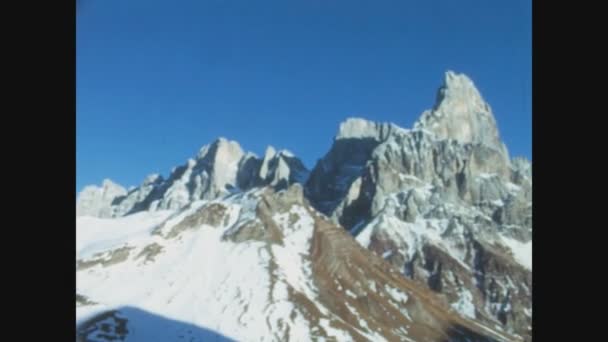 Dolomiten Italien Januar 1970 Berglandschaft Der Dolomiten Den 70Er Jahren — Stockvideo
