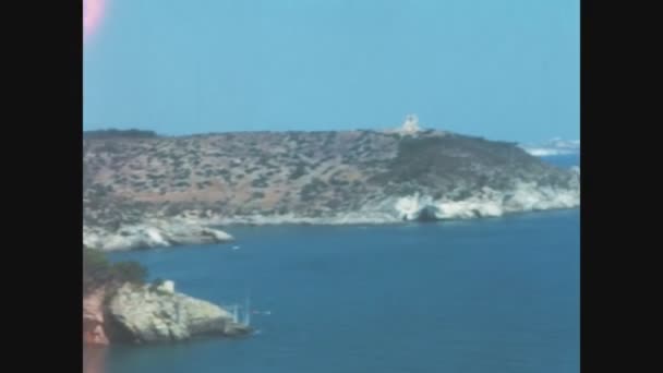 Gargano Talya 1977 Lerde Gargano Denizi Kıyı Manzarası — Stok video