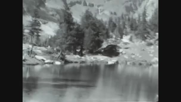 Dolomites Italia Junio 1967 Alpes Nevados Picos Paisaje Los Años — Vídeos de Stock