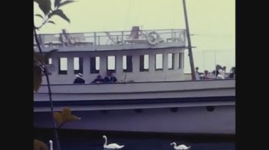 COMO, İtalya Mayıs 1965: 60 'larda Como Gölü' nde tekne