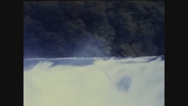 Schaffhausen Svizzera Agosto 1965 Cascate Sul Reno Negli Anni — Video Stock