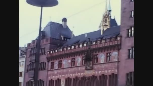 Schaffhausen Switzerland August 1965 Schaffhausen Gatuvy Talet — Stockvideo