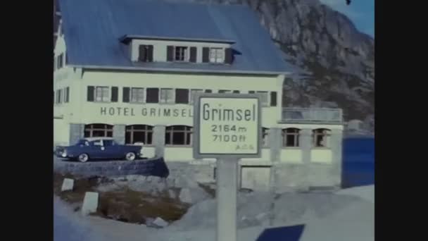 Grimsel Switzerland 1965 Szczegóły Hotelu Grimsel Latach Tych — Wideo stockowe