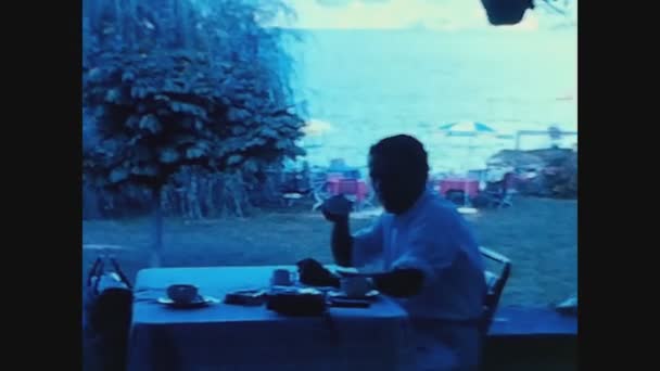 Гримзель Швейцария Август 1965 Вид Озеро Тотензее Годах — стоковое видео