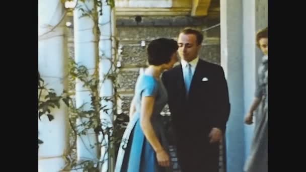 Pavia Italien Mai 1954 Italienische Hochzeitsszene Den 1950Er Jahren — Stockvideo