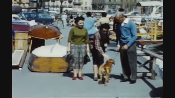 フランス ニース1954年5月 1950年代のニース港 — ストック動画