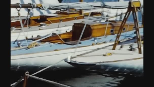 Нице Франция Порт Ниццы 1950 Годах — стоковое видео