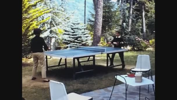 Pavia Italia Giugno 1962 Italia 1962 Bambini Giocano Ping Pong — Video Stock