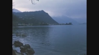 ORTA, İtalya Mayıs 1968: 60 'larda Orta göl manzarası