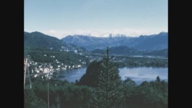 ORTA, İtalya Mayıs 1968: 60 'larda Orta göl manzarası