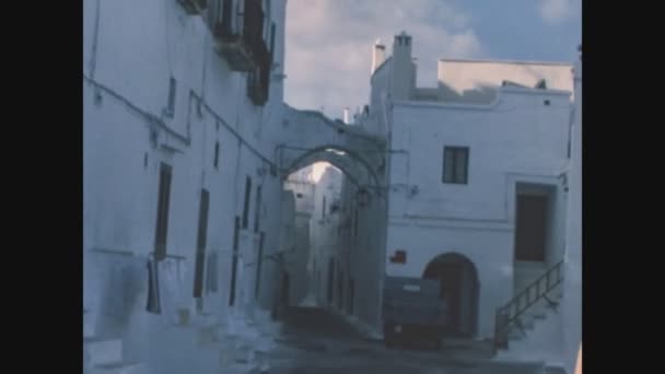 Alberobello Italy June 1969 Alberobello Picturesque Characteristic Village Initaly 60S — Stock Video