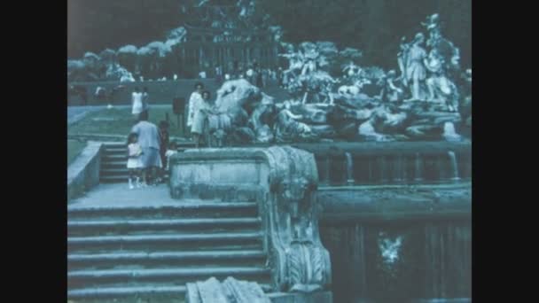 Caserta Italia Maggio 1968 Visita Alle Cascate Della Reggia Caserta — Video Stock