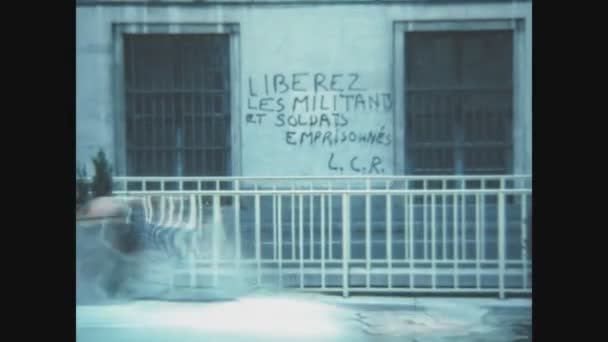 Chenonceaux Francia Maggio 1970 Scritto Sul Muro Liberez Les Militants — Video Stock