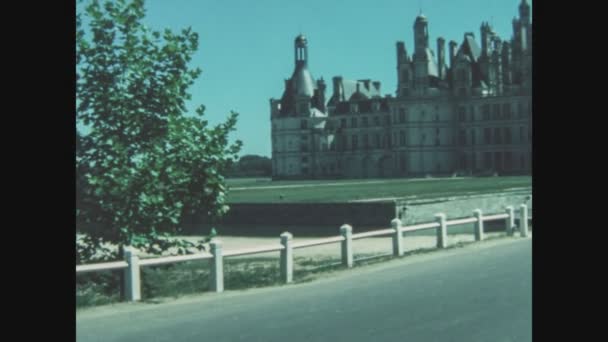 Chenonceaux Francie Květen 1970 Zámek Chenonceau Detail Letech — Stock video