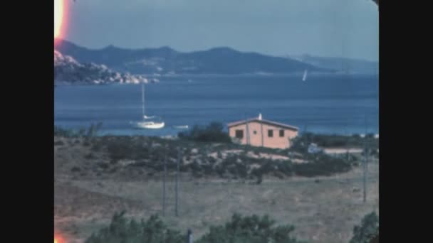 Cagliari Italien Juni 1970 Detail Der Küste Sardiniens Den 70Er — Stockvideo