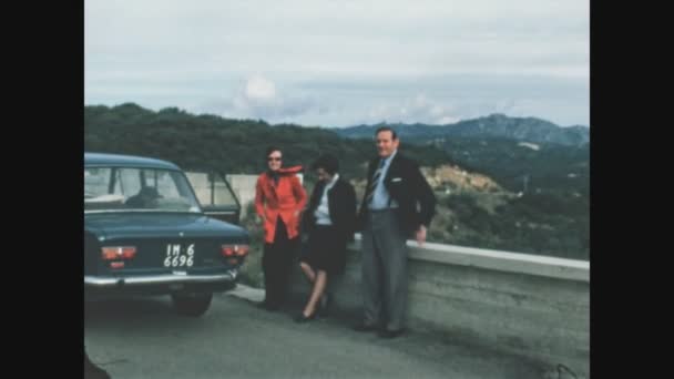 Cagliari Olaszország 1969 Június Autóval Való Utazás Években — Stock videók