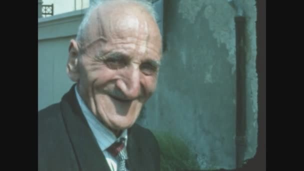 Villastrada Włochy Czerwca 1963 Historia Społeczna Starzy Ludzie Ulicy Małej — Wideo stockowe
