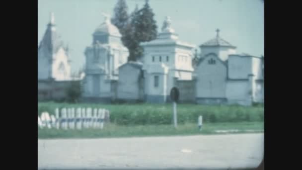 Вильястрада Италия Июня 1963 Года Вид Вилластраду Маленькую Культурную Деревню — стоковое видео