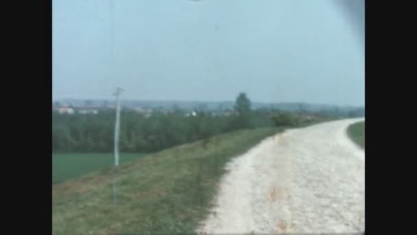Villastrada Italy June 1963 Agricultural Panorama Valley 60S — Stock Video