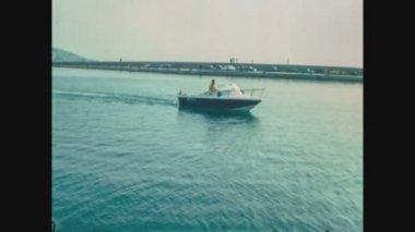 SANREMO, İTALYA 1977: 70 'lerde İtalya' da Portosle Manzarası