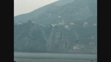 LEVANTO, İtalya Mayıs 1968: 60 'larda Levanto kıyı manzarası