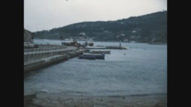 LEVANTO, İtalya MAYIS 1968: 60 'larda Levanto köyü manzarası