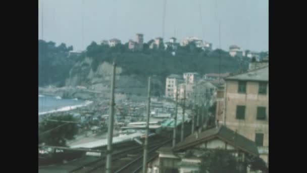 Celle Italien Juni 1963 Celler Landschaft Und Meer Den 60Er — Stockvideo