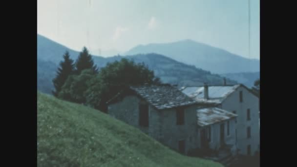 Αλμανο Ιταλια Ιουνιοσ 1963 Άλπεις Ορεινό Τοπίο Καλοκαίρι Στη Δεκαετία — Αρχείο Βίντεο