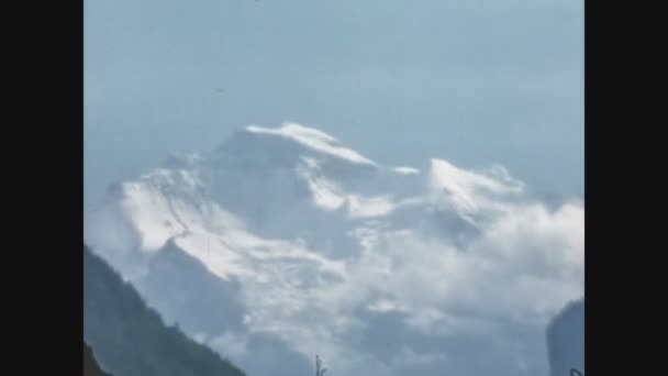 Λουγκανο Ελβετια Ιουνιοσ 1968 Πανόραμα Ελβετικών Άλπεων Στη Δεκαετία Του — Αρχείο Βίντεο
