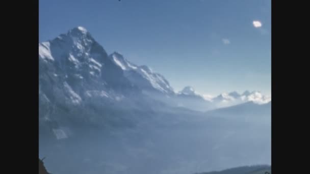 Lugano Zwitserland Juni 1968 Zwitserse Alpen Panorama Jaren — Stockvideo