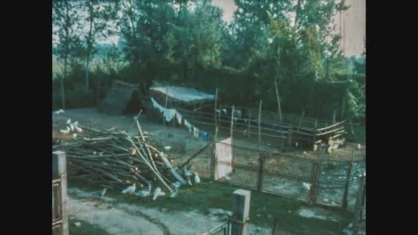 Schignano Italy June 1963 Life Scene Country House Italy 60S — Stock Video