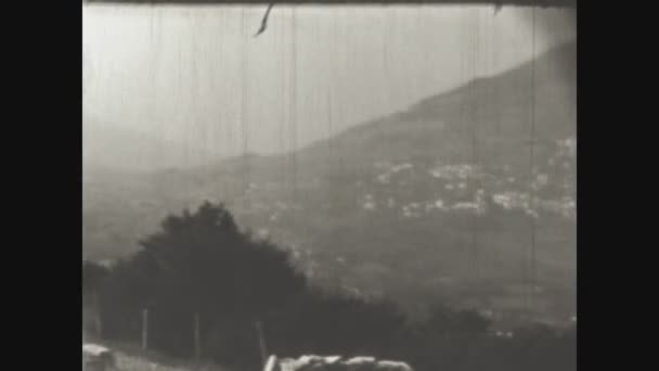 Zavattarello Włochy Maj 1958 Krajobraz Wzgórza Zavattarello Latach Tych — Wideo stockowe