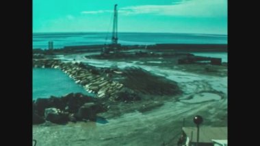 SANREMO, İtalya 1977: 70 'lerde bir liman inşaatı