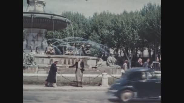 Niza Francia Mayo 1949 Bonita Escena Urbana Francia Década 1940 — Vídeo de stock