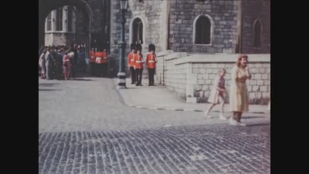 Londres Reino Unido Março 1949 Cenas Castelo Windsor Década 1940 — Vídeo de Stock