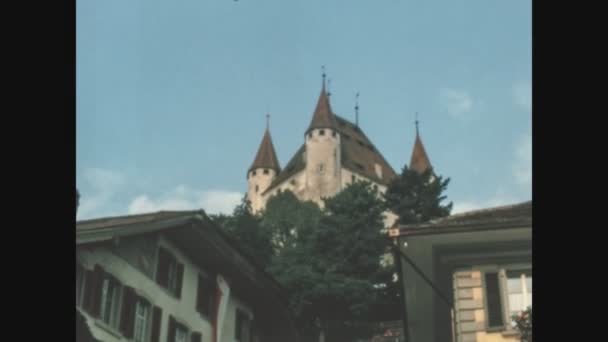 Cogne Italy June 1968 Cogne City View 60S — стокове відео