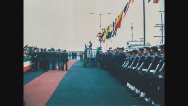 Sanremo Italia Julio 1977 Ceremonia Inauguración Del Puerto Turístico Sanremo — Vídeos de Stock