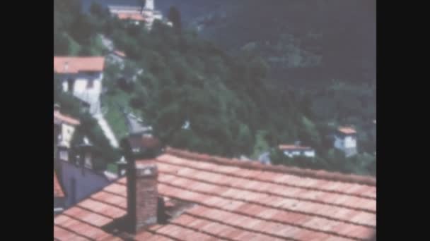 Schignano Ιταλια Ιουνιοσ 1963 Άποψη Ενός Χωριού Στους Δολομίτες — Αρχείο Βίντεο