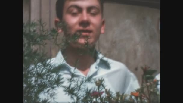 Villastrada Talya 1963 Lardaki Kardeş Kardeş Çocuk Aile Anıları — Stok video