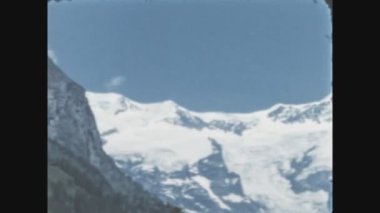 DOLOMITES, İTALYA MAYIS 1965: 60 'ların en iyi dağları panoramik çekim