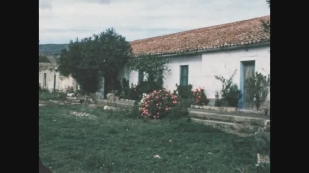 Barumini Italy June 1963 Poor Agricultural Village Detail Scenes Italian — Stock Video