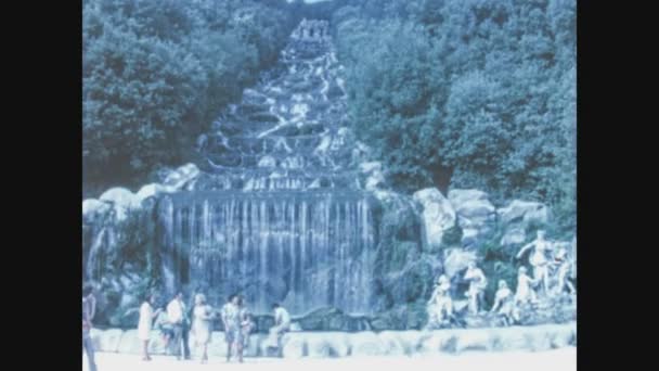 Caserta Italia Maggio 1968 Cascata Alla Reggia Caserta Negli Anni — Video Stock