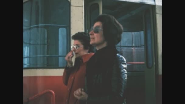 Кастильон Италия 1968 Канатная Дорога Горах Альпах — стоковое видео