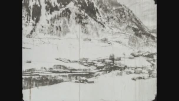 Dolomites Italy January 1964 Black White Dolomites Landscape — 비디오