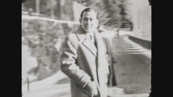 Dolomites Italia Enero 1964 Escena Gente Aire Libre Los Años — Vídeos de Stock